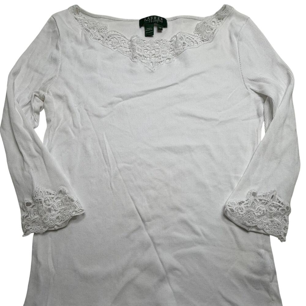 Beautiful Lauren Ralph Lauren Petite top size PM White